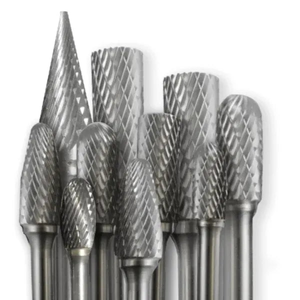 10 Pcs 3/8  Double Cut Burr Set (SB-3, SC-3, SD-3, SE-3, SF-3, SG-3, SH-3, SL-3, SM-4, SN-2)
