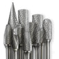 10 Pcs 3/8  Double Cut Burr Set (SB-3, SC-3, SD-3, SE-3, SF-3, SG-3, SH-3, SL-3, SM-4, SN-2)