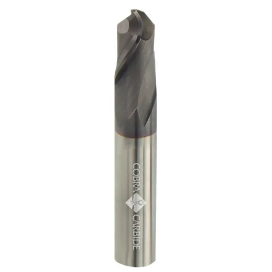 Cobra Carbide EMSC 1/2 x 1/2 3FSEXL Ball AlTiN 2 x 4 , No. of Flutes: 3, Style: Ball, Cut Diameter " 1/2, LOC " 2, Shank Diamet, Excellent Quality End Mill for Professional Use - (Pack of 1)
