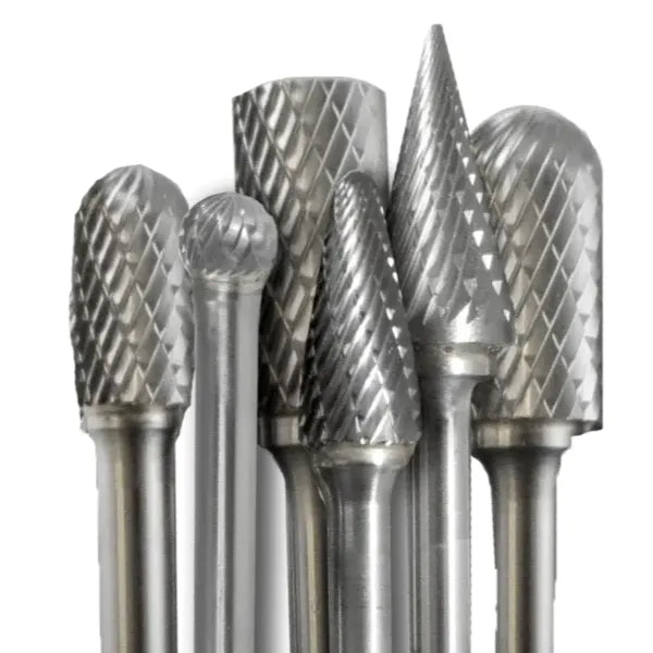 6 Pcs 3/8 Double Cut Burr Set (SD-3, SB-3, SC-3, SF-3, SG-3, SM-4)
