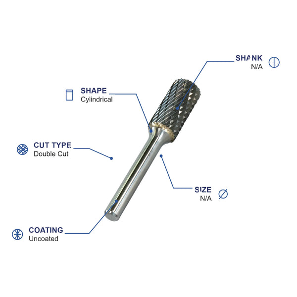 SA-63M Double Cut Carbide Metric Burr