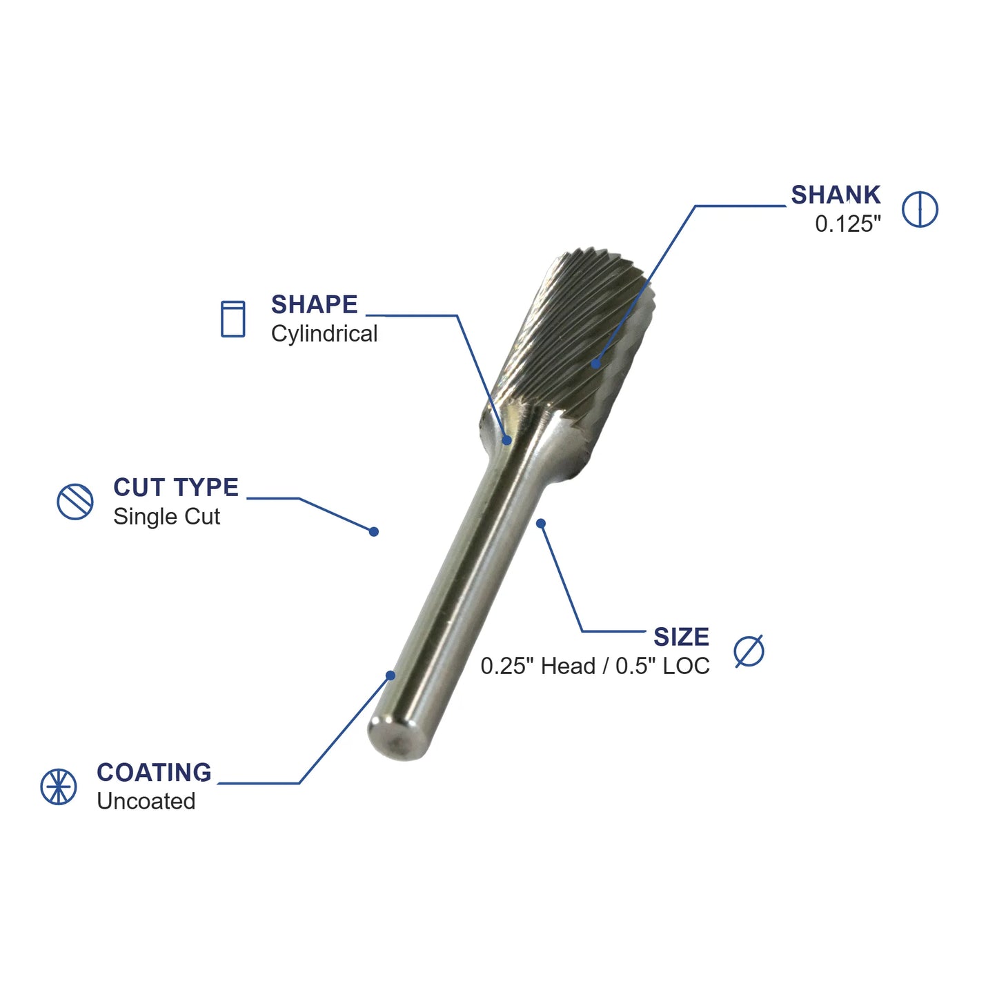 SA-51M Single Cut Carbide Metric Burr