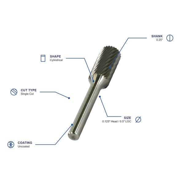 SA-11 Single Cut Carbide Burr