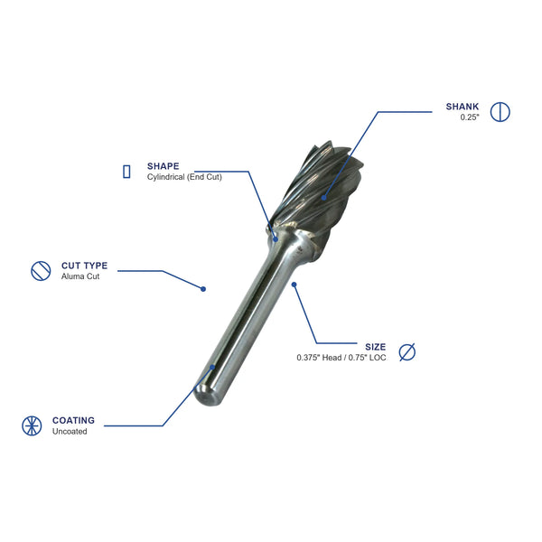 SB-3NF Aluma Cut Carbide Burr