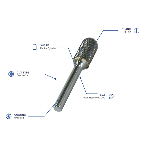 SC-51 Double Cut Carbide Burr