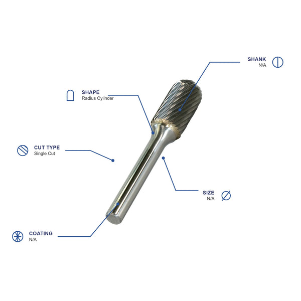 SC-1L6 Single Cut X-Long Carbide Burr