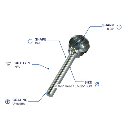 SD-6MNF Aluma Cut Carbide Metric Burr