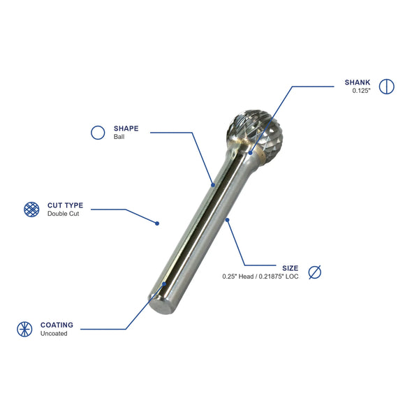 SD-51 Double Cut Carbide Burr