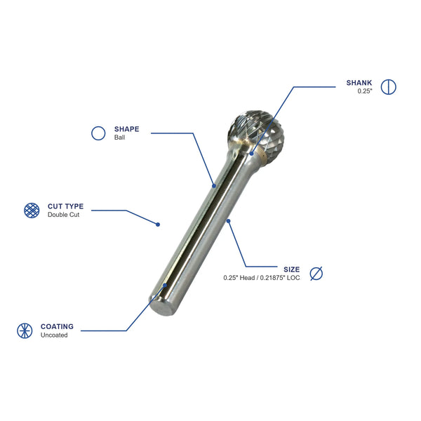 SD-1 Double Cut Carbide Burr