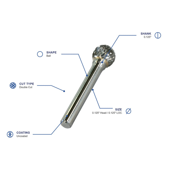 SD-42L3 Double Cut Carbide Burr