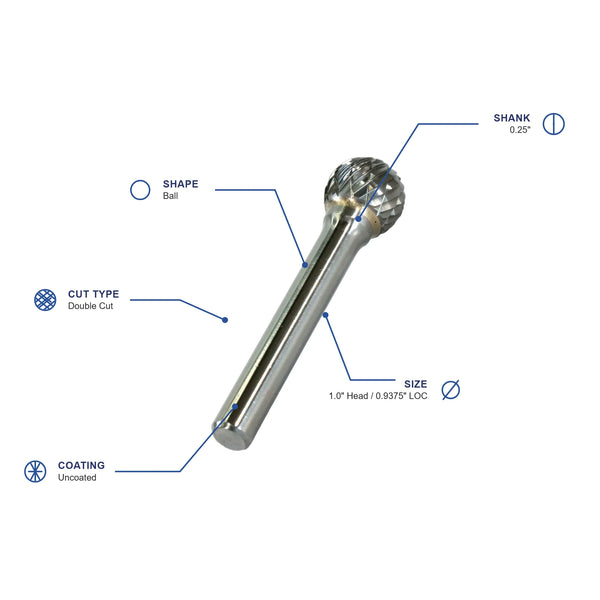 SD-9 Double Cut Carbide Burr