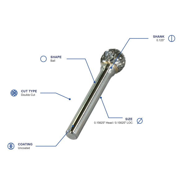 SD-52 Double Cut Carbide Burr