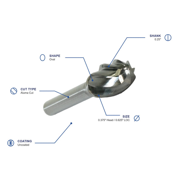 SE-3NF Aluma Cut Carbide Burr