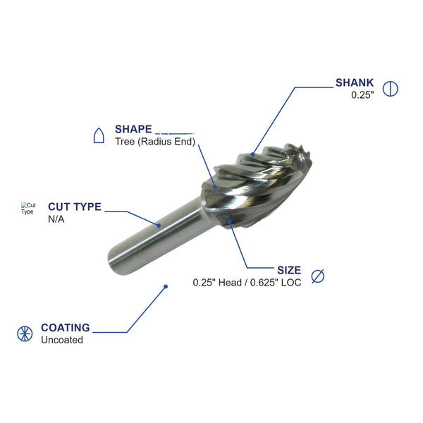SF-3M Aluma Cut Carbide Metric Burr