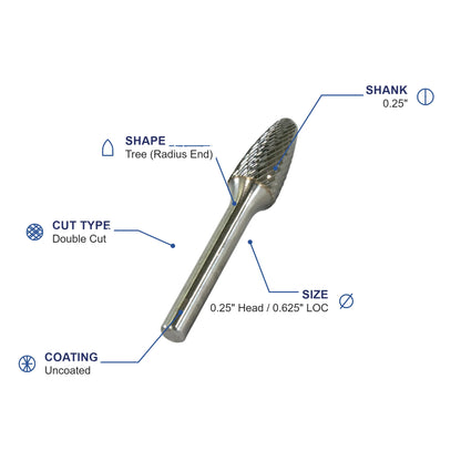 SF-3ML4 Double Cut Carbide Metric Burr