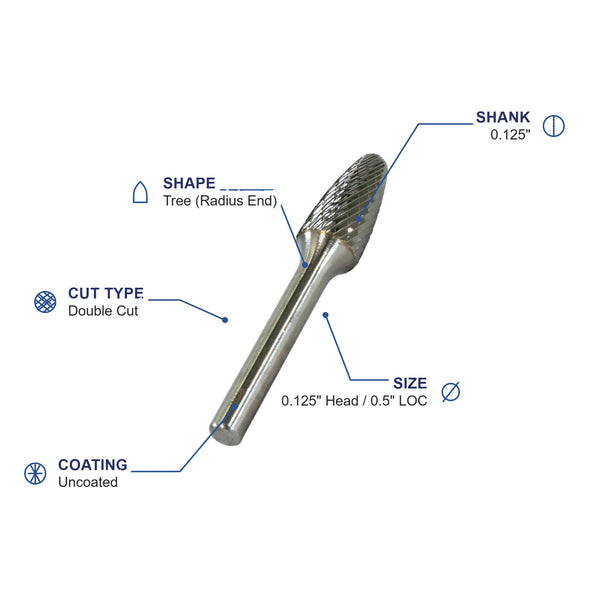 SF-42ML2 Double Cut Carbide Burr