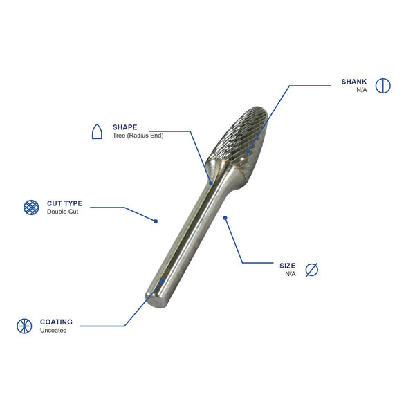 SF-42L2 Double Cut Carbide Burr