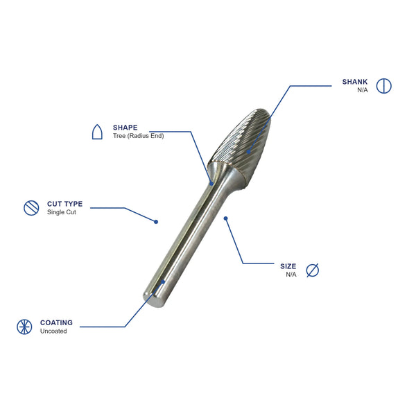 SF-6 Single Cut Carbide Burr
