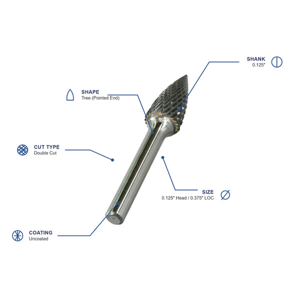 SG-43 Double Cut Carbide Burr