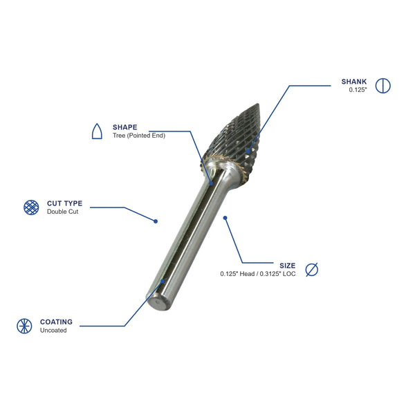 SG-42 Double Cut Carbide Burr