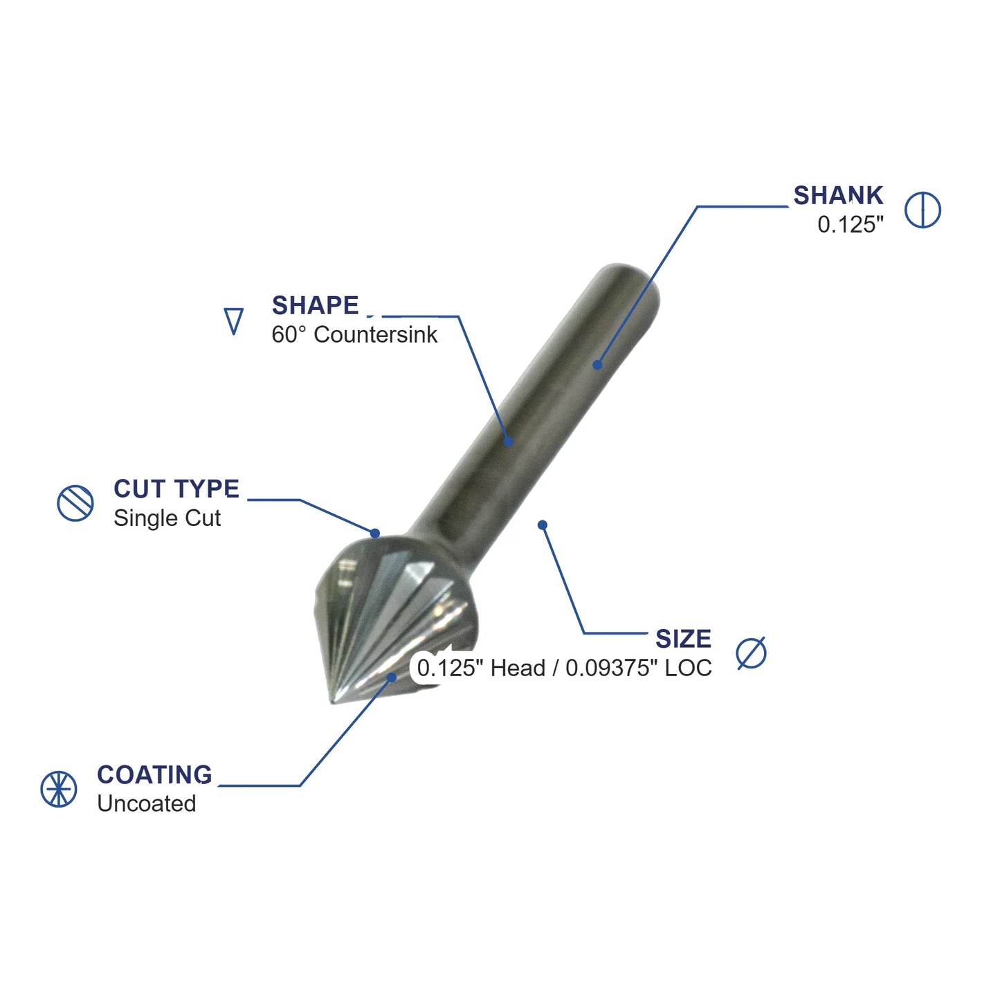 SJ-42 Single Cut (Double End) CRB. Burr