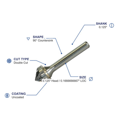SK-42M Double Cut Carbide Metric Burr