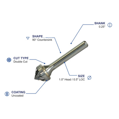 SK-9M Double Cut Carbide Metric Burr