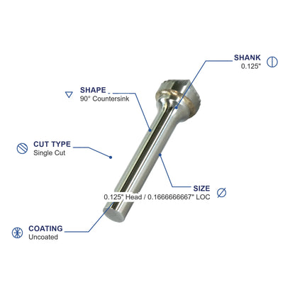 SK-42M Single Cut Carbide Metric Burr