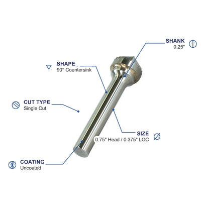 SK-7M Single Cut Carbide Metric Burr