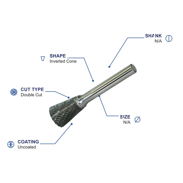SN-8M Double Cut Carbide Metric Burr